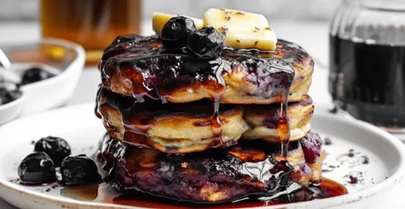 Fluffy Blueberry Pancakes Recipe