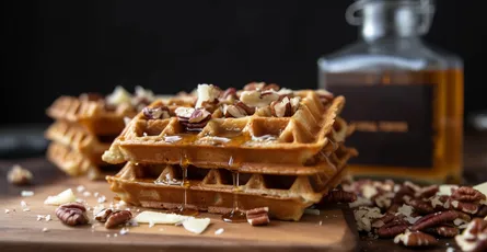 Bourbon Pecan Waffles