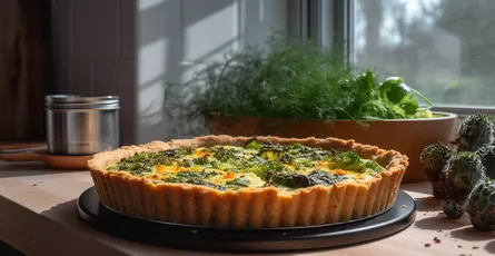 Broccoli and Cheddar Quiche