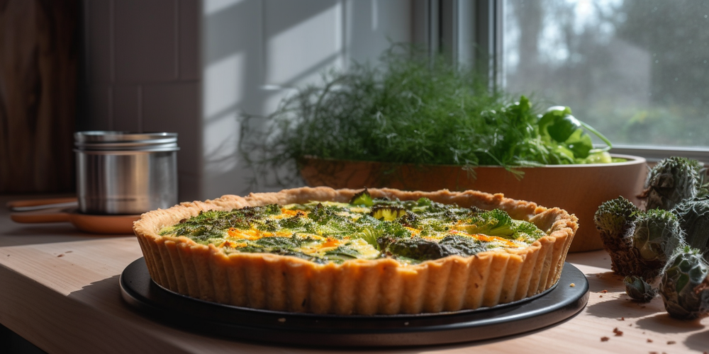 Broccoli and Cheddar Quiche