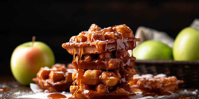 Caramel Apple Waffles