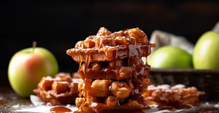 Caramel Apple Waffles