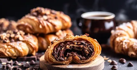 Chocolate Hazelnut Croissants