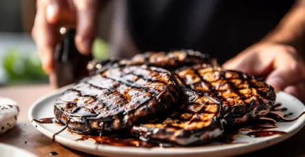 Grilled Eggplant with Balsamic Glaze