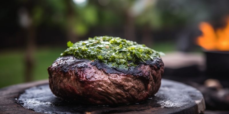 Grilled Steak with Chimichurri Sauce