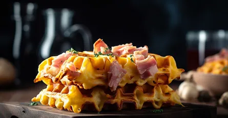 Ham and Cheese Waffles Recipe