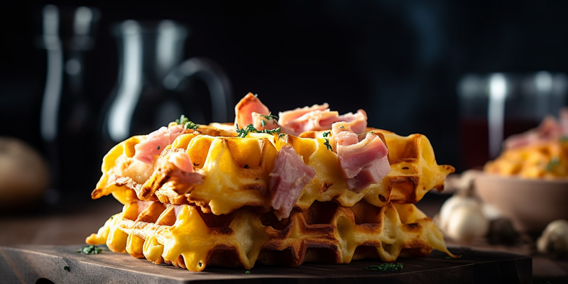 Ham and Cheese Waffles Recipe