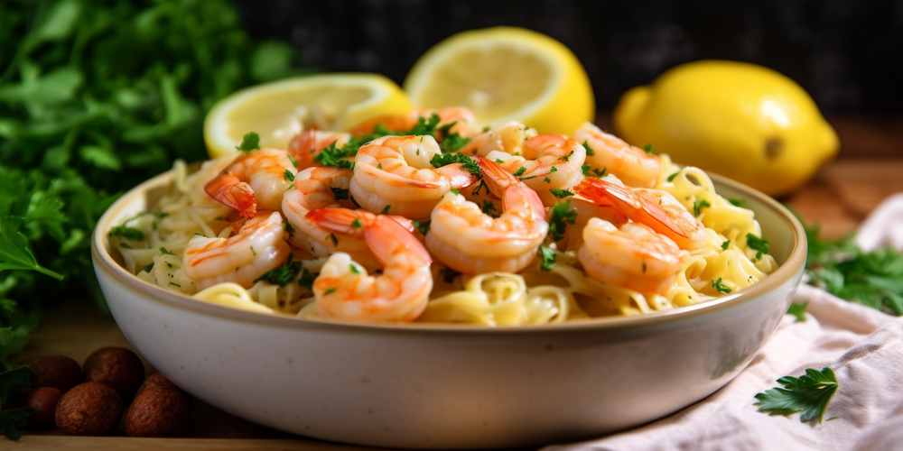 Lemon Butter Shrimp Pasta