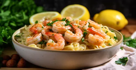 Lemon Butter Shrimp Pasta