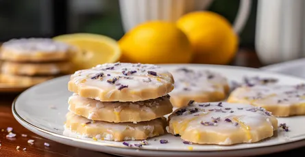 Lemon Lavender Shortbread Cookies