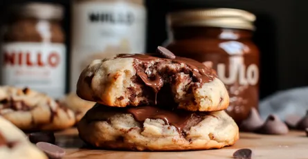 Nutella-Stuffed Chocolate Chip Cookies