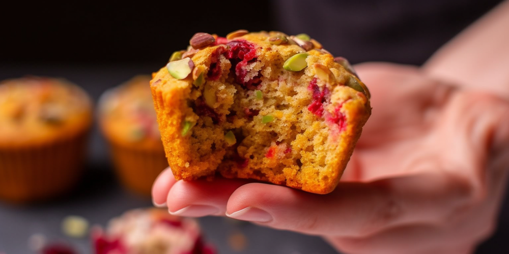 Orange Cranberry Pistachio Muffins