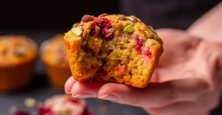 Orange Cranberry Pistachio Muffins