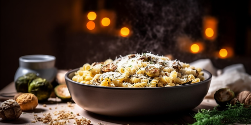 Pasta with Roasted Brussels Sprouts