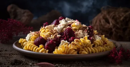 Pasta with Roasted Beet and Goat Cheese