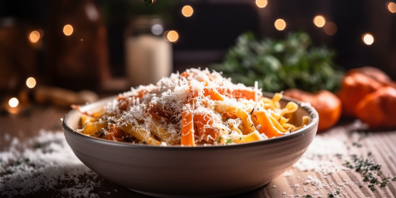 Pasta with Roasted Carrots and Parmesan