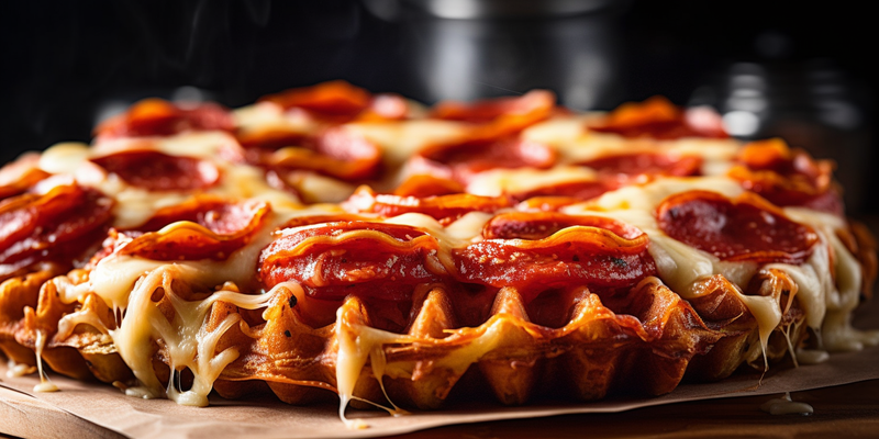 Pepperoni Pizza Waffles