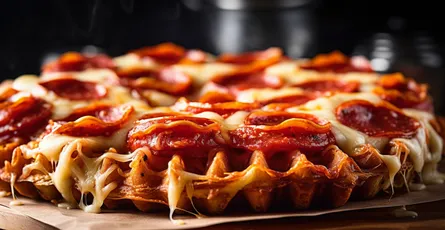 Pepperoni Pizza Waffles