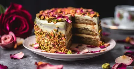 Pistachio Rose Cake Recipe