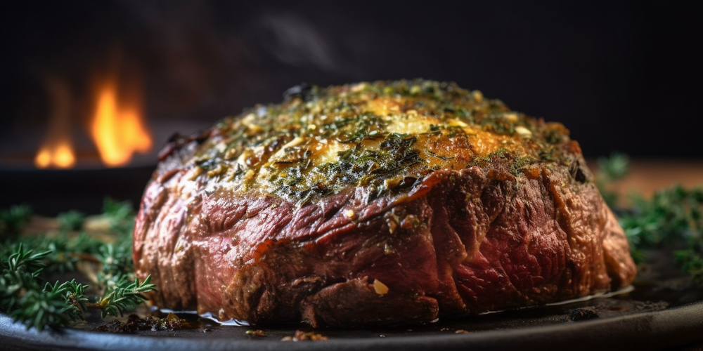 Roast Beef Recipe with Garlic and Herb Butter