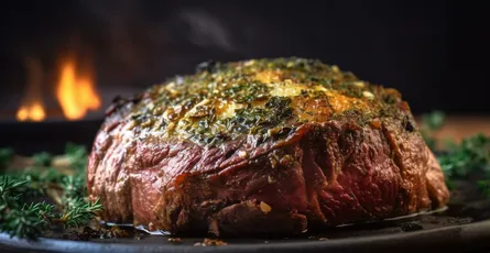 Roast Beef Recipe with Garlic and Herb Butter