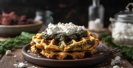 Spinach and Feta Waffles: A Savory Twist on a Breakfast Classic