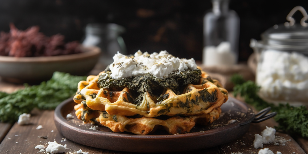 Spinach and Feta Waffles: A Savory Twist on a Breakfast Classic